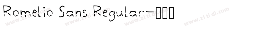 Romelio Sans Regular字体转换
